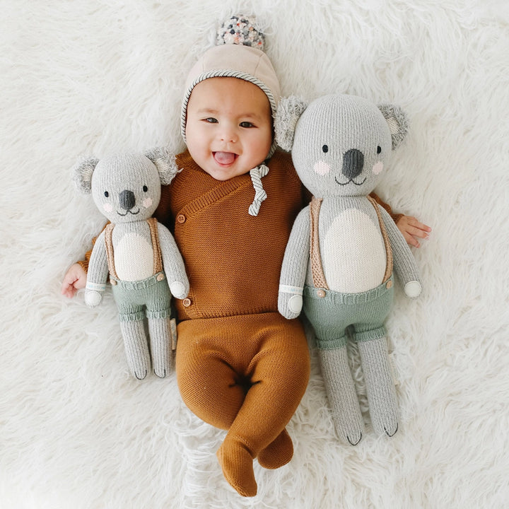 fair trade infant plush koala toy dolls from cuddle + kind