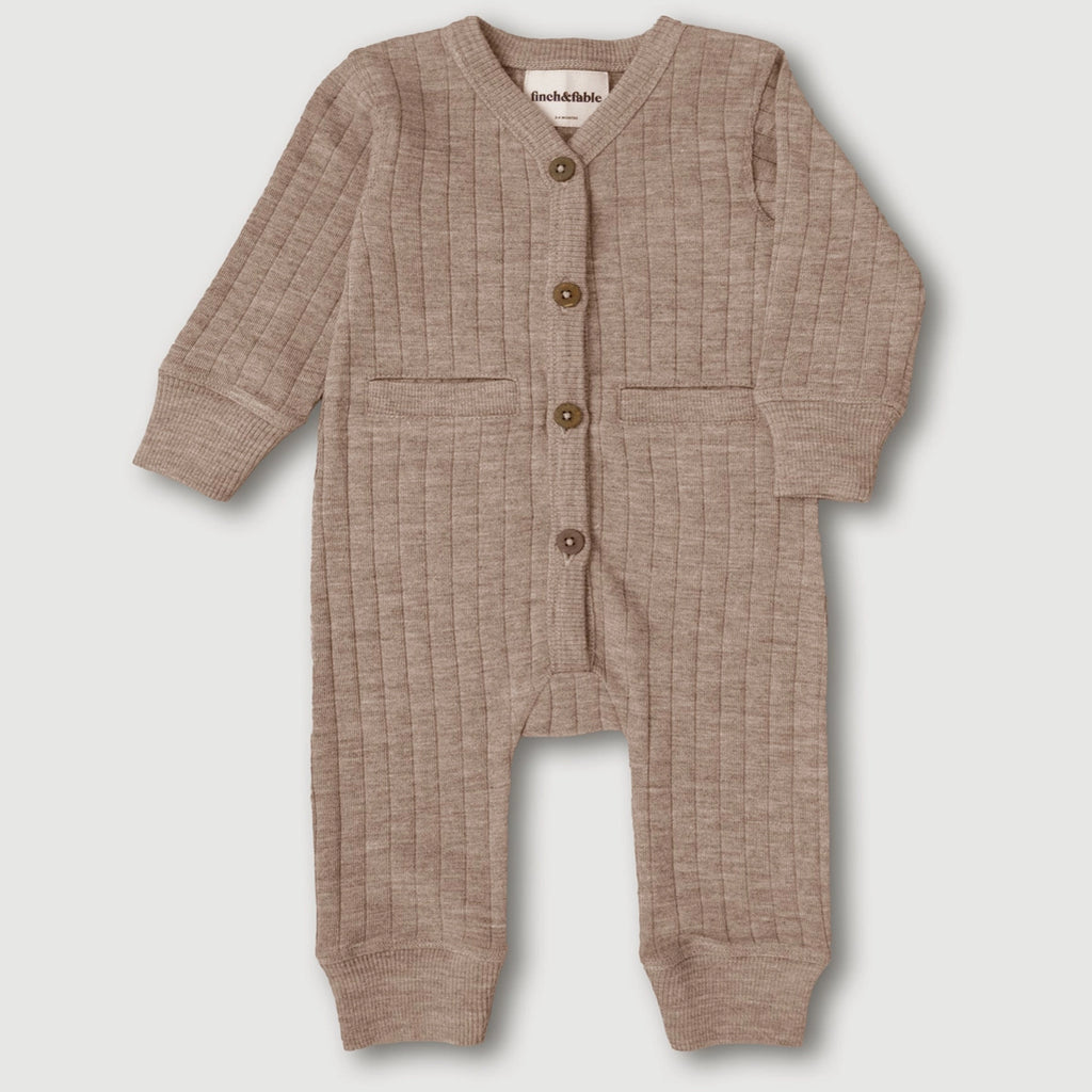 finch & fable wool playsuit baby romper