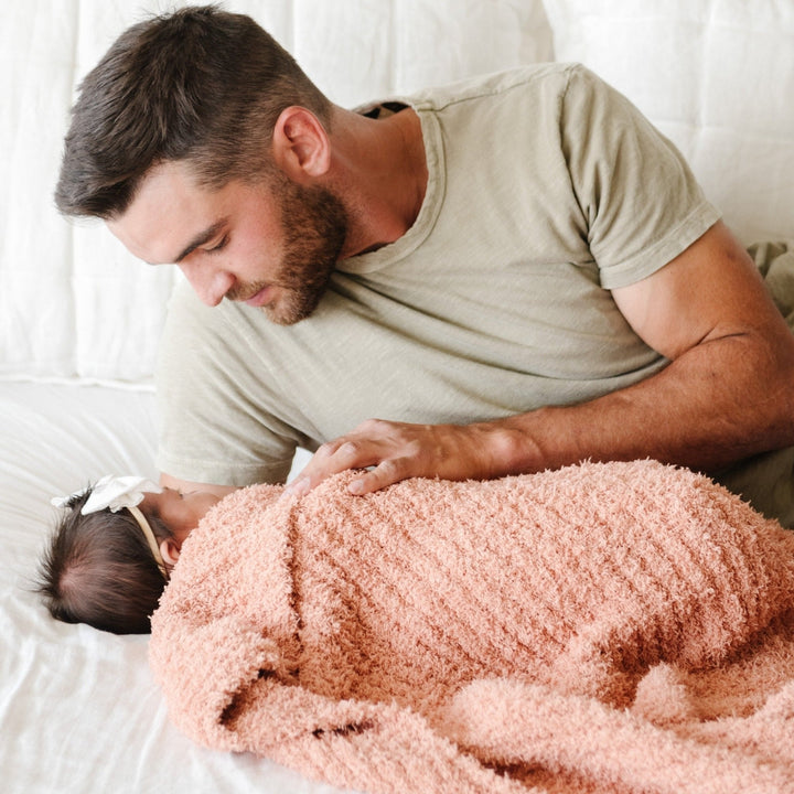 Sun Kissed Saranoni Ribbed BAMBONI¨ Receiving Blankets add cloud-soft comfort, making the perfect baby blanket.