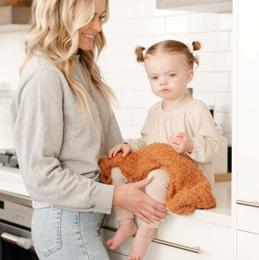 Saranoni Ribbed BAMBONI¨ Receiving Blanket in Ginger brings everyday durability and comfort in Soft baby blankets.