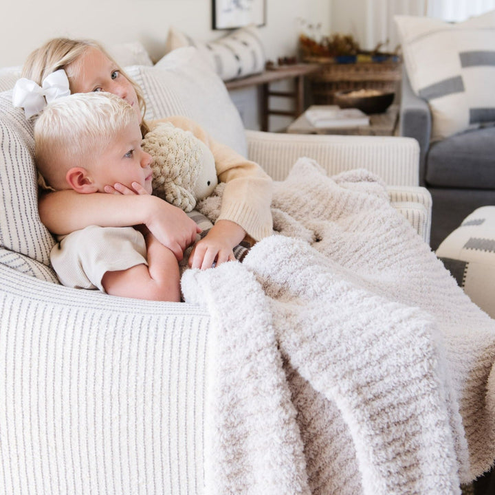 Moonbeam Saranoni Ribbed BAMBONI¨ Receiving Blankets turn everyday moments into soft baby blankets comfort.