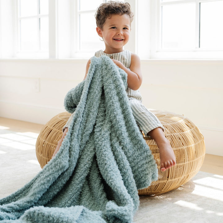 Saranoni Ribbed BAMBONI¨ Blanket Surf, a soft baby girl blanket for everyday comfort.