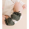 baby wearing knit socks