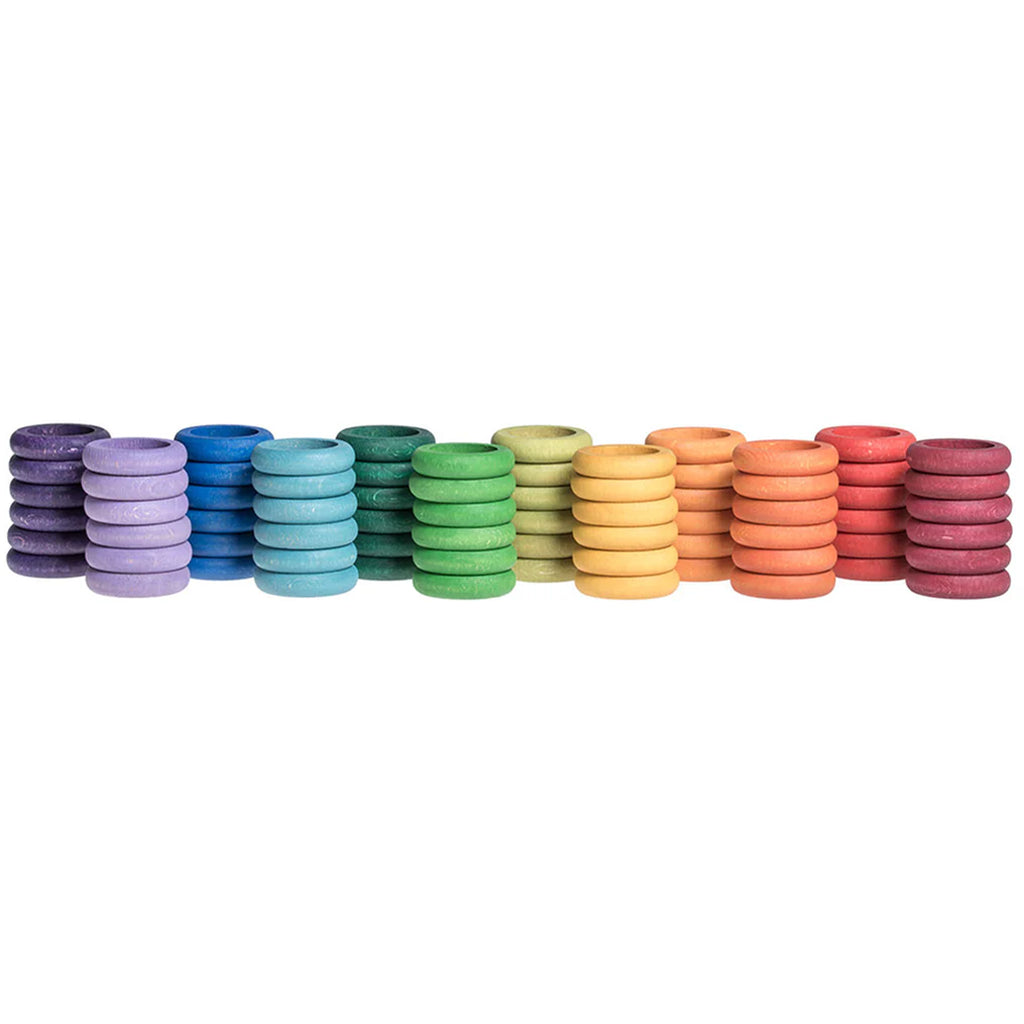 grapat wooden toys rainbow rings