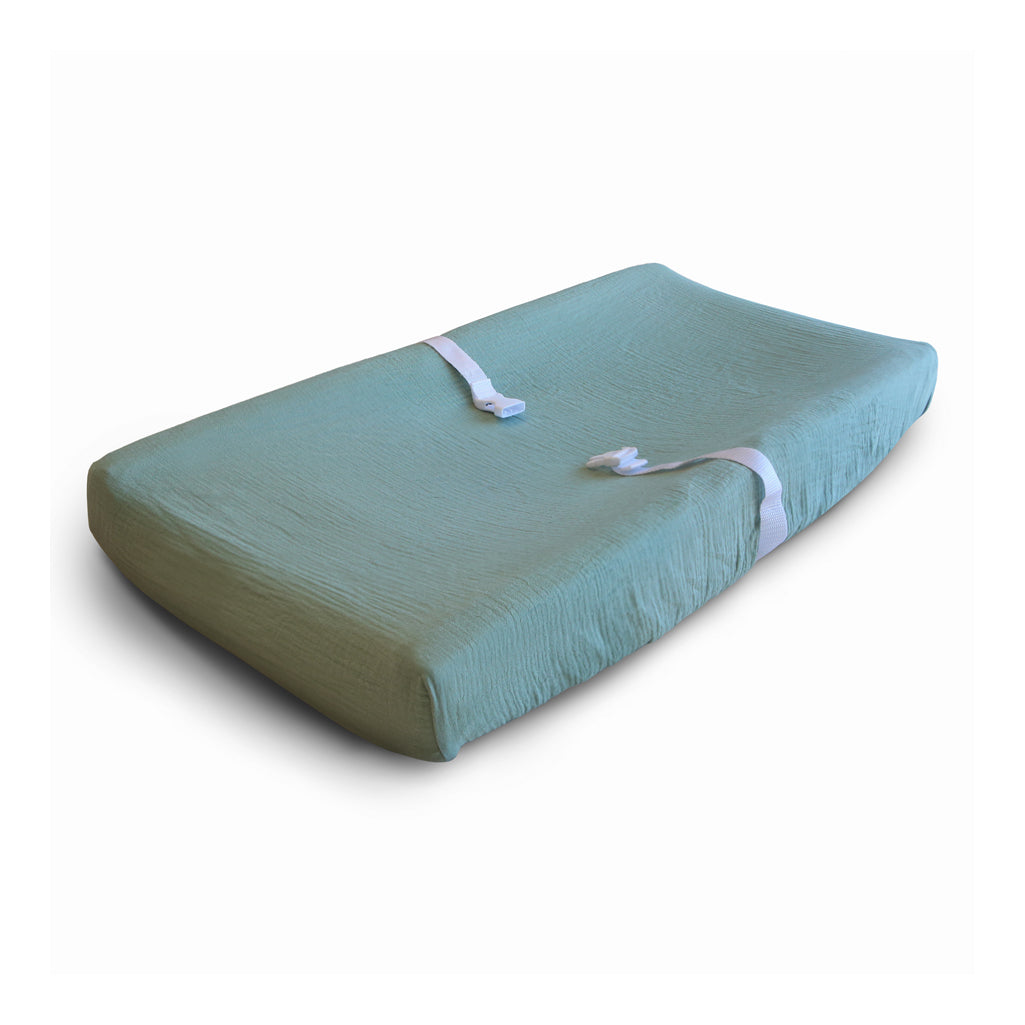 Mushie Changing Table Pad Cover made from soft breathable fabric for your baby's comfort