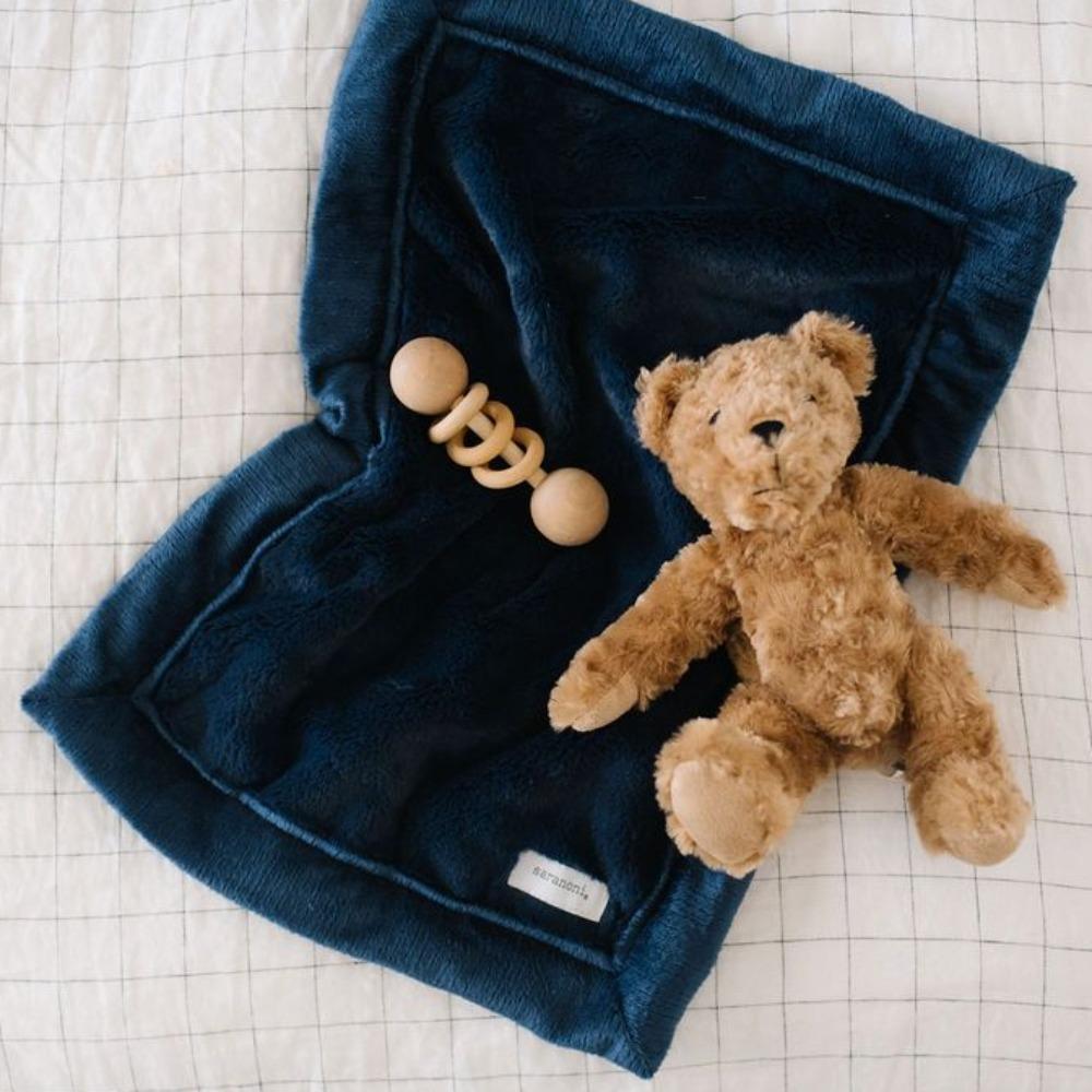 Navy stands out from the Saranoni Lush Mini Blanket range as a premium best baby blankets option parents choose.