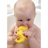 infant chewing on caaocho seahorse bath toy