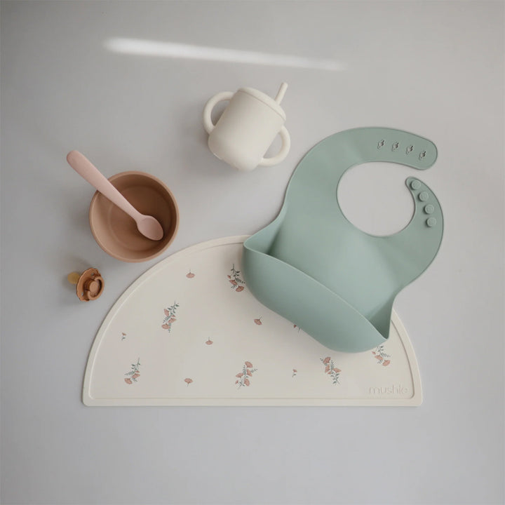 Mushie Sippy Cup with Straw in Ivory  for a smooth drinking experience for toddlers