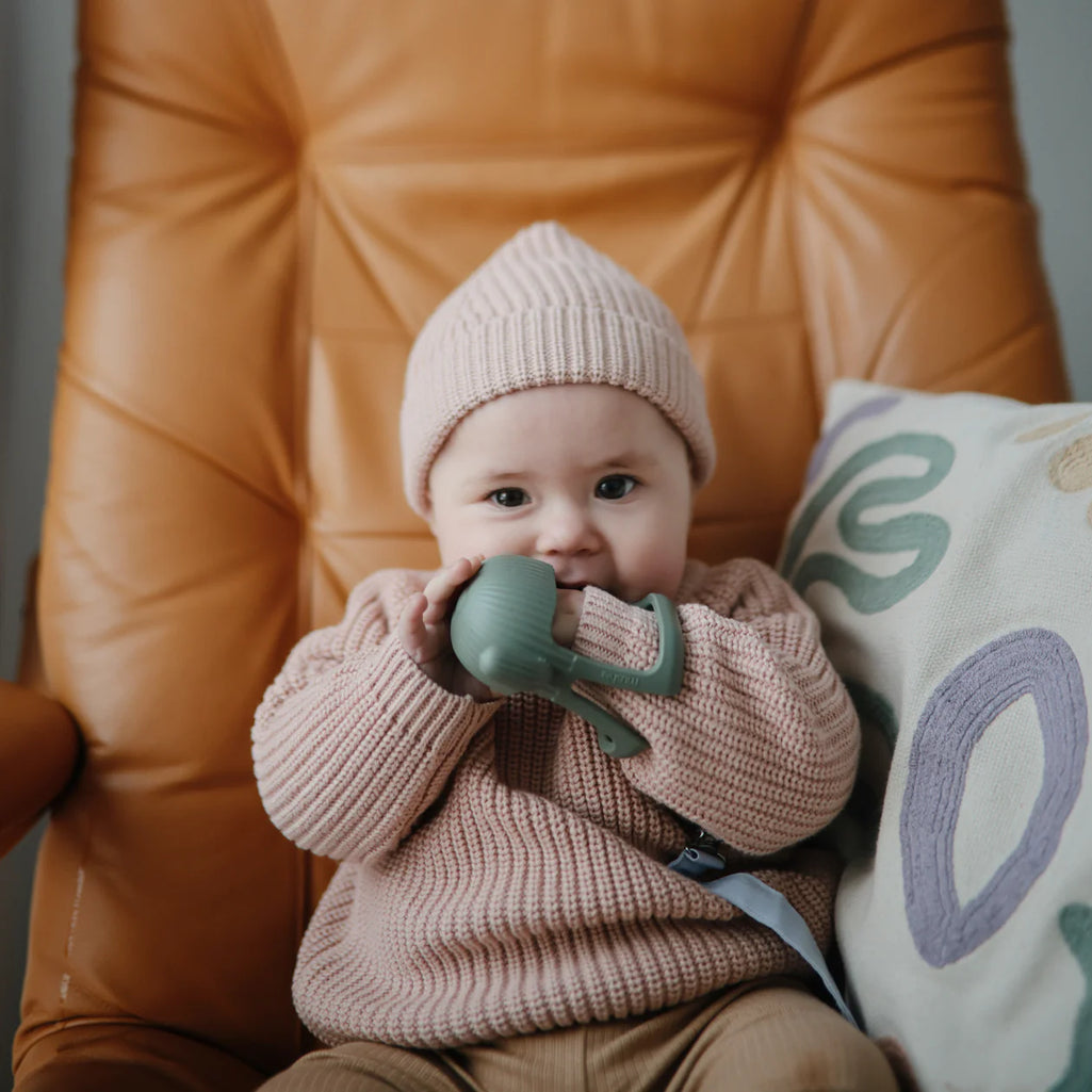 Grippable Mushie No Drop Teether – Hazel & Fawn