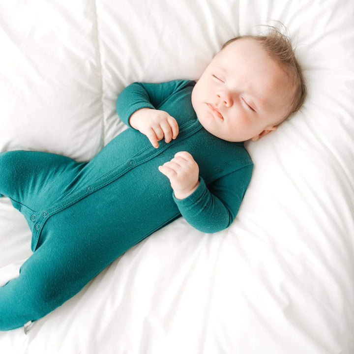 Kyte Baby snap romper in emerald