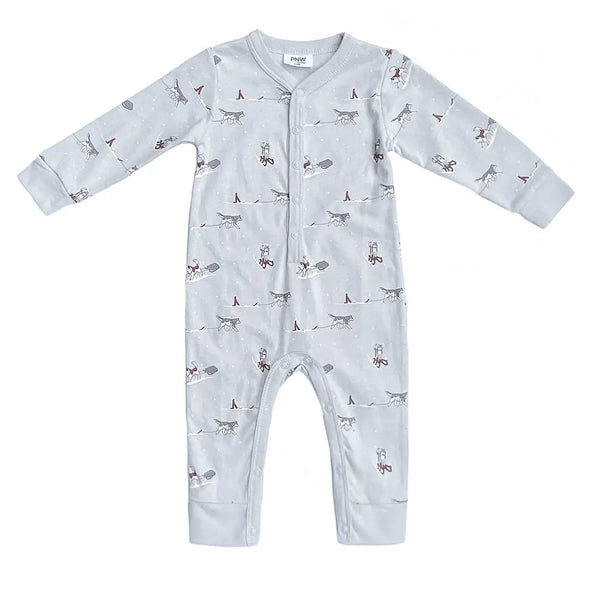 pnw baby snap romper huskies