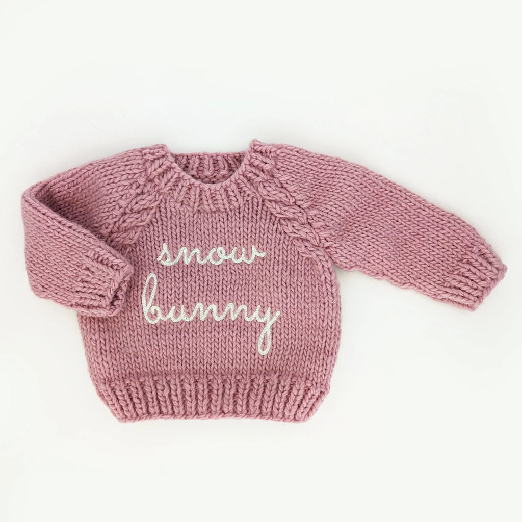 Huggalugs pink snow bunny sweater baby clothes cardigan