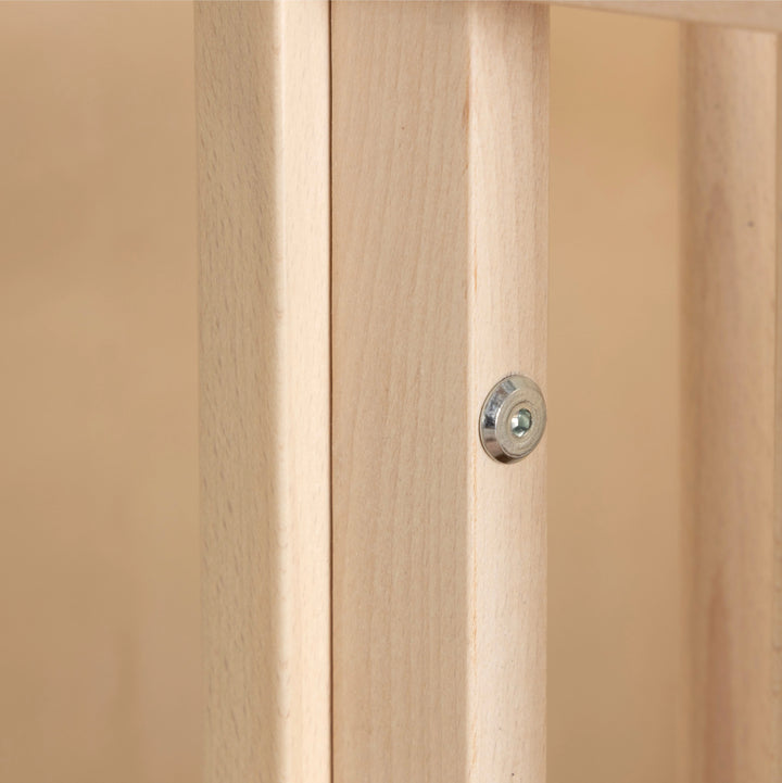 Natural tones make the Dadada Soho 3-in-1 Convertible Crib in Wash a standout choice among the best cribs for babies.