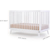 dadada natural wood crib for nursery