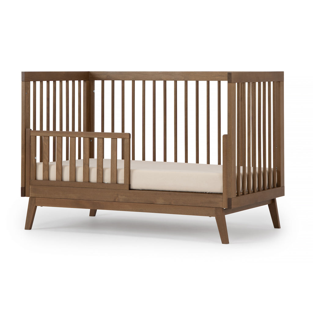 toddler bed with rail