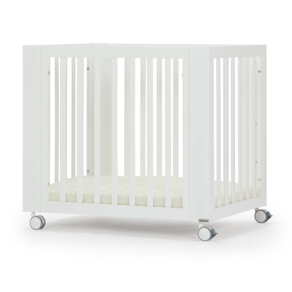 dadada wooden mini crib baby cradle with wheels