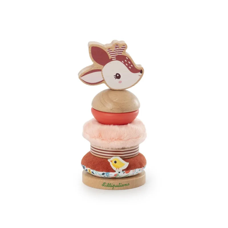 Bright and engaging Lilliputiens Stacking Pyramid - Stella the Fawn toys for 1 year old toddlers