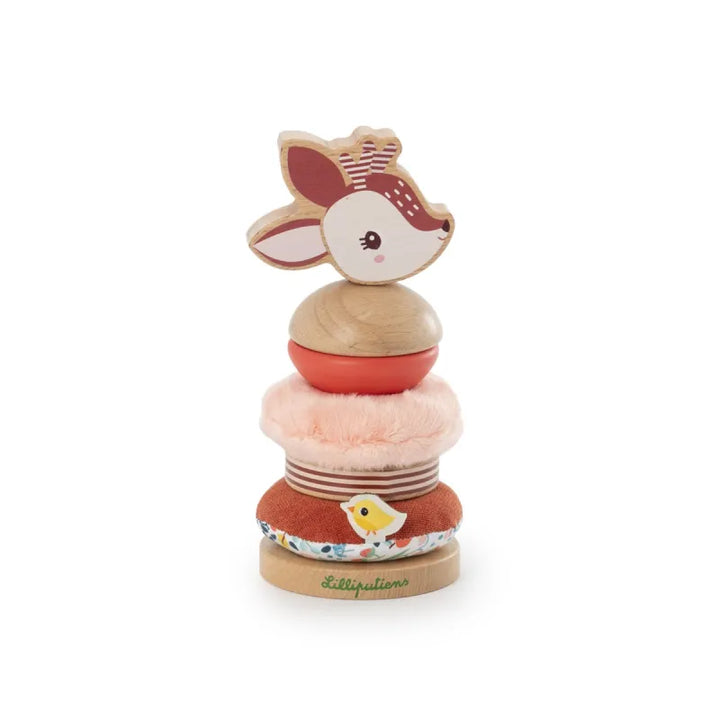 Bright and engaging Lilliputiens Stacking Pyramid - Stella the Fawn toys for 1 year old toddlers