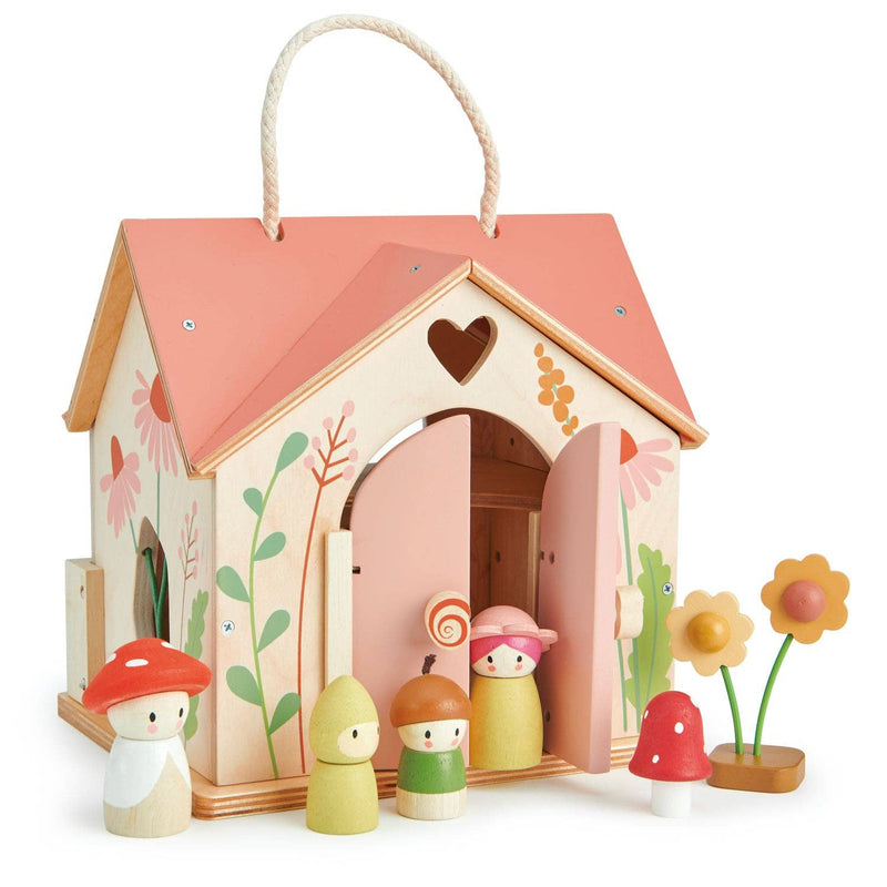 tenderleaf rose wood cottage doll house 