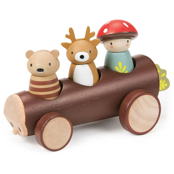 tenderleaf timber taxi wooden toy car