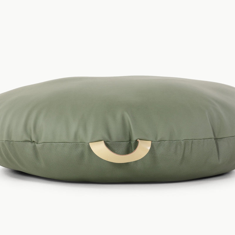 Gathre floor cushion seating in thyme green
