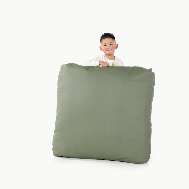 Gathre green floor cushion