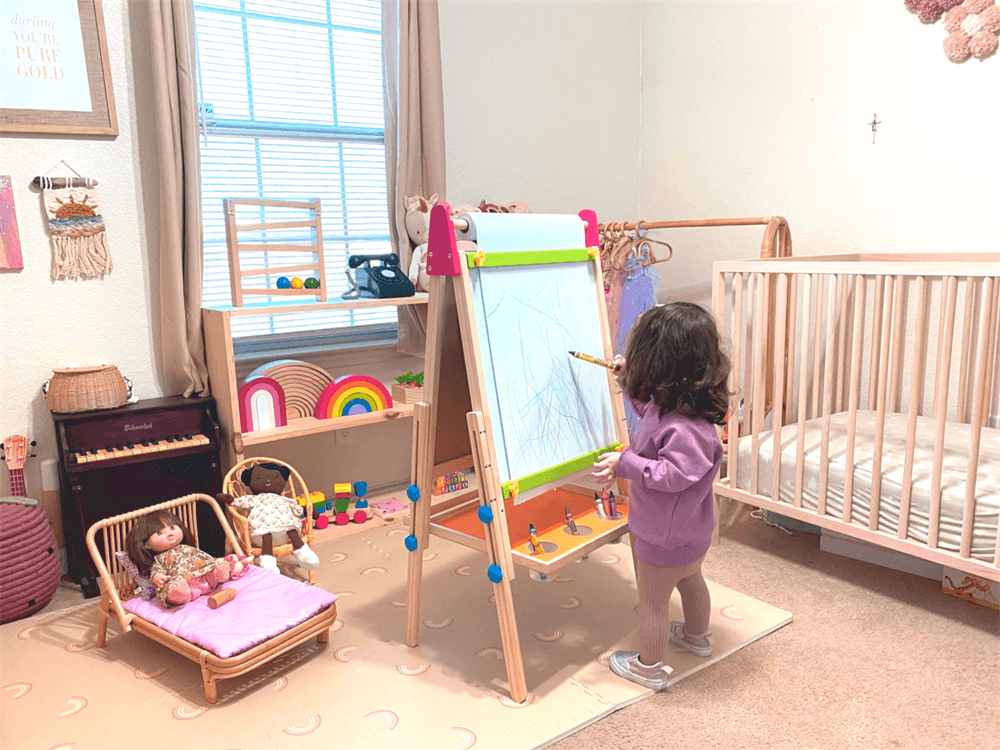 Tiny Land® Double-Sided Easel for drawing and paint for kids