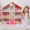 Tiny Land® Love Dollhouse with 30 Furniture toys for little girls 