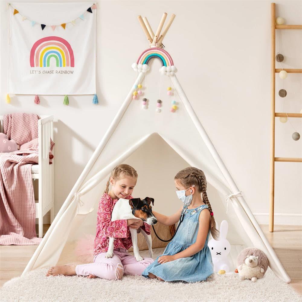 Tiny Land® Teepee for Kids with Mat, kids play tent for pretend play