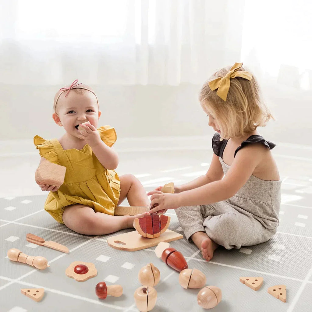 Tiny Land®  Wooden Cut and Play Food kids toys