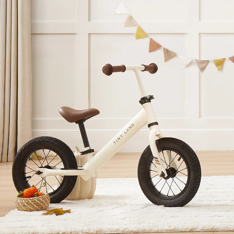 tinyland balance bike in milky white