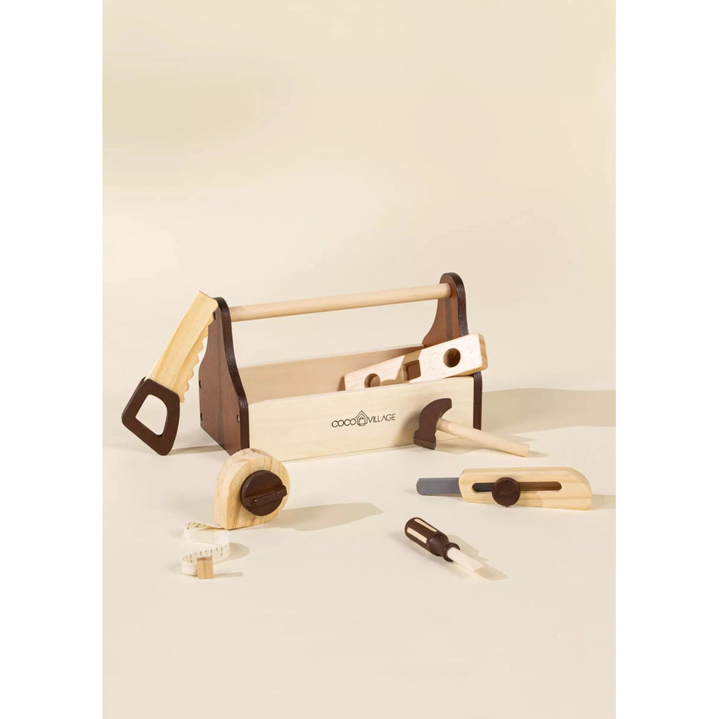 Wooden Coco Village tool set