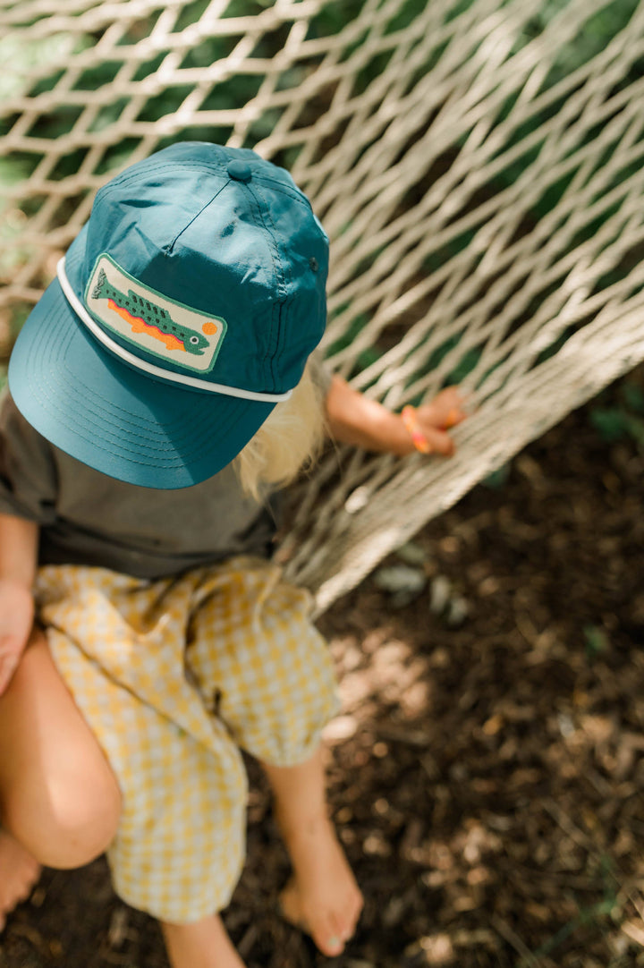 Trek Light Trout baby hat, unisex snapback for kids up to 3 years