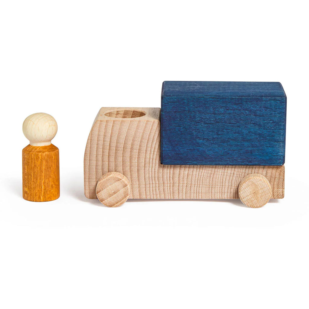 lubulona wood toy blue toy car