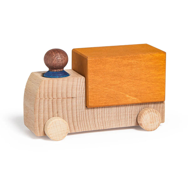 lubulona toy car wood toy ochre