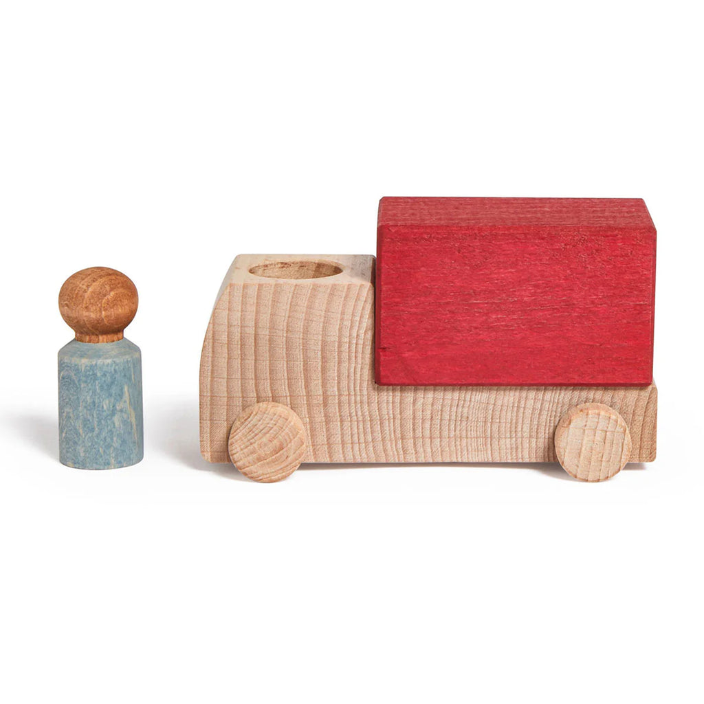 lubulona wood toy red toy car