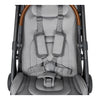 Up close view of the buckles on the Ergobaby stroller Metro + Deluxe