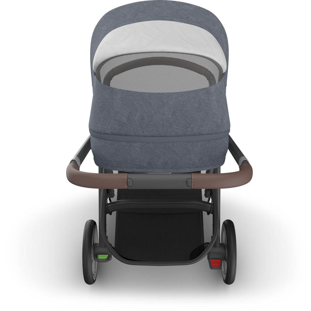 Multi recline setup of Uppababy Cruz V3 Stroller Julian, stroller for growing families with bassinet seat option