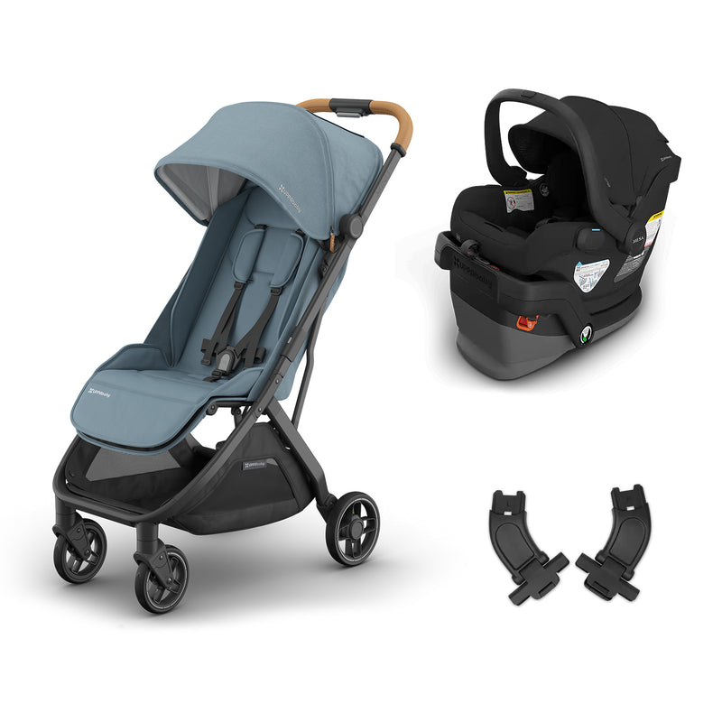minu v3 and mesa v3 in dillan and jake travel system by UPPAbaby blue and black
