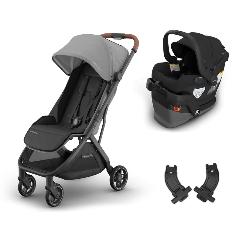 uppa baby mesa v3 and minu v3 grey and black combo travel system