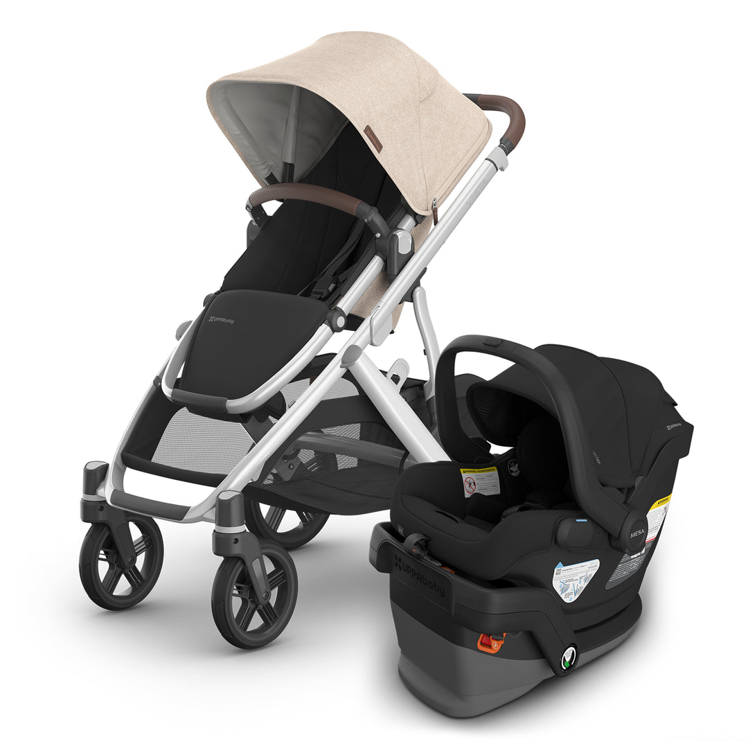 vista v3 declan and mesa v3 in jake black infant car seat by UPPABABY