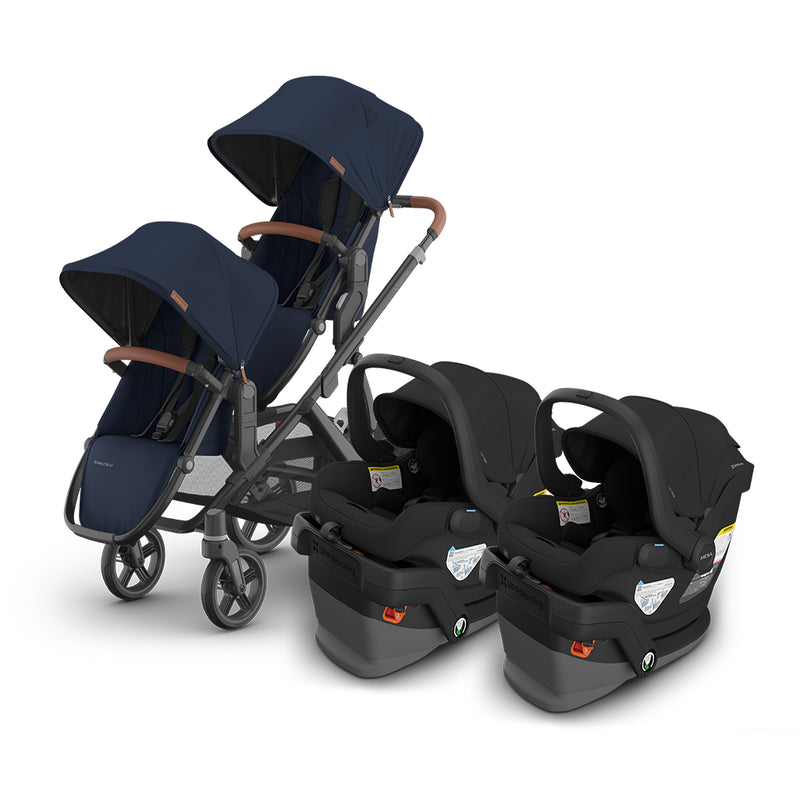 vista v3 in noa, rumbleseat v3 in noa, mesa v3 in jake black UPPAbaby travel system