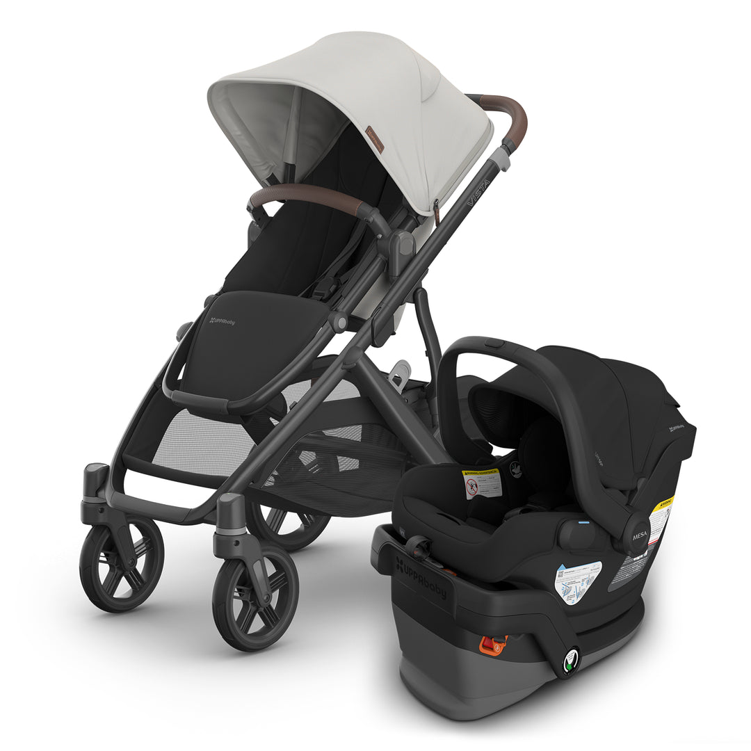 baby travel system by UPPAbaby mesa v3 and vista v3 car seat stroller combo