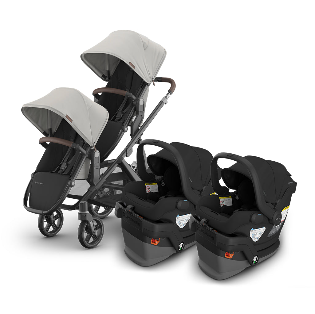 uppababy vista v3 in savannah pearl grey with mesa v3 jake black