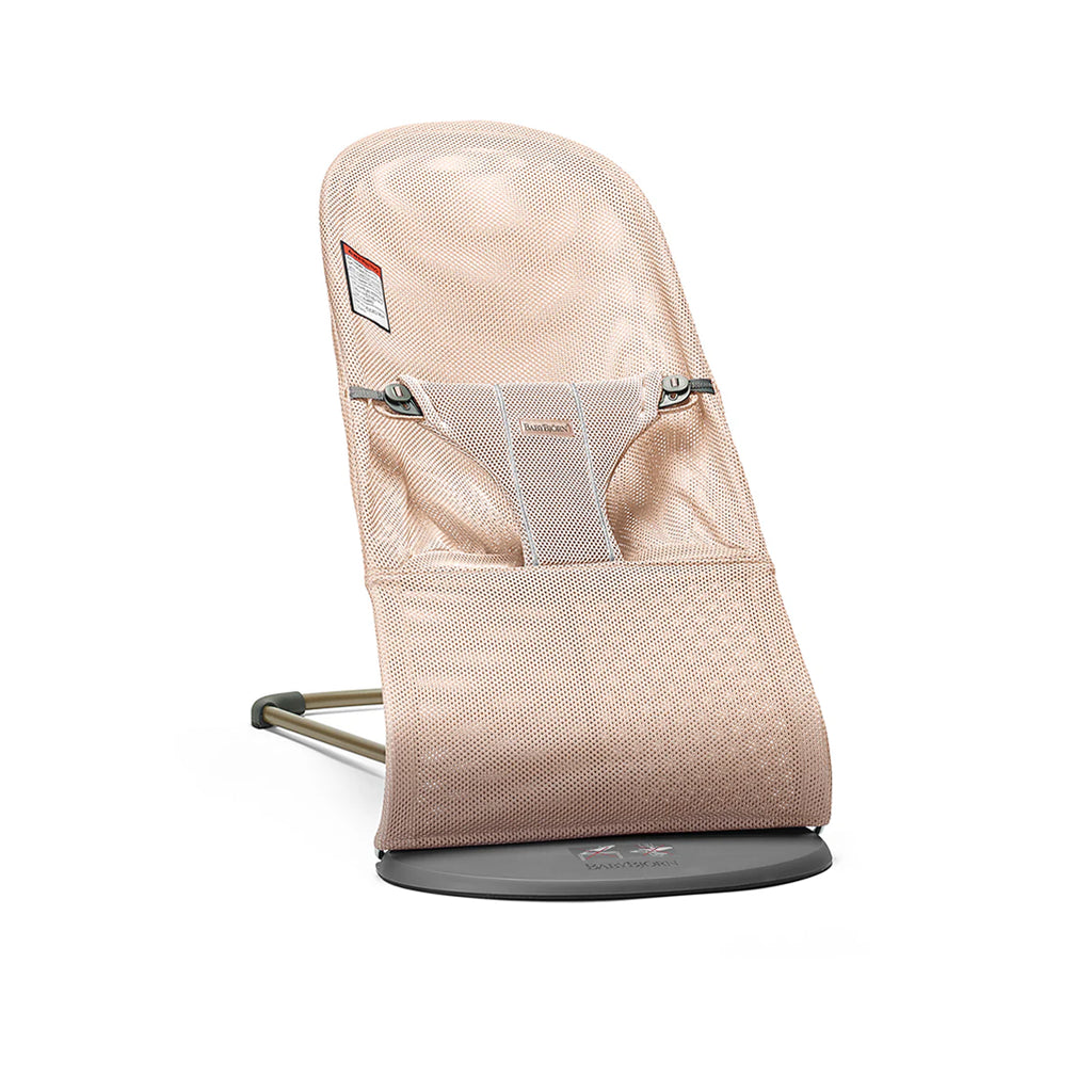 blush pink mesh baby bjorn bouncer cover