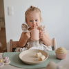 Mushie sippy cup with straw in Blush