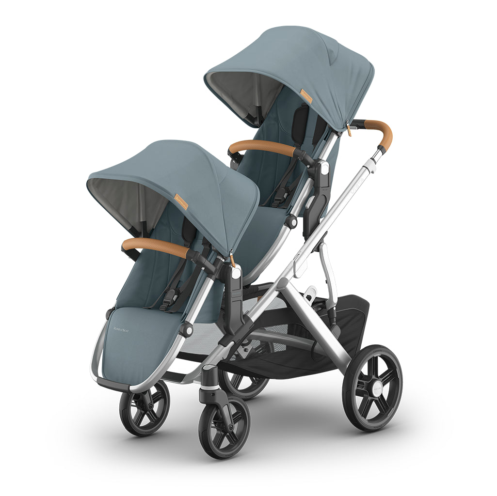 uppababy double stroller system for family uppababy vista v3 in callum stone blue