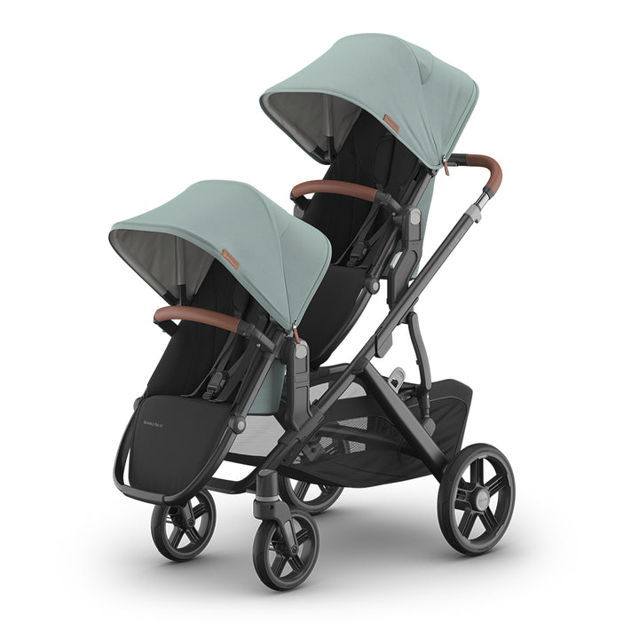 uppa baby double stroller for twins, vista v3 in kenzi mystic aqua best baby stroller