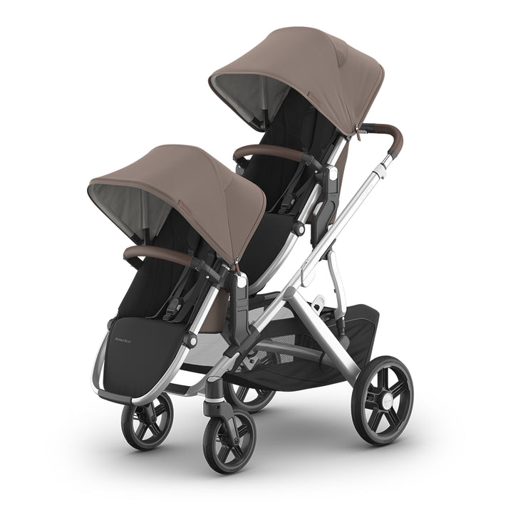 uppababy double stroller in theo vista v3 brown melange
