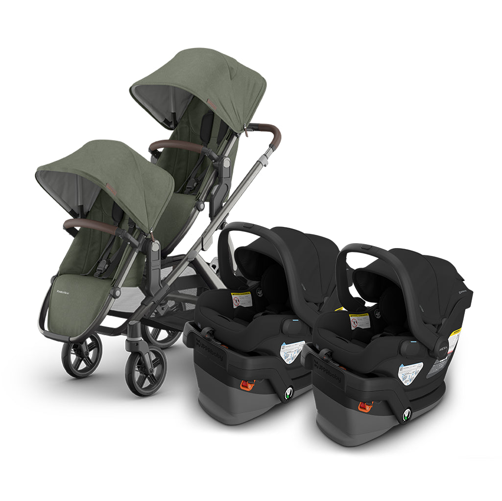 uppababy vista v3 twin travel system with jake mesa v3 infant car seat 